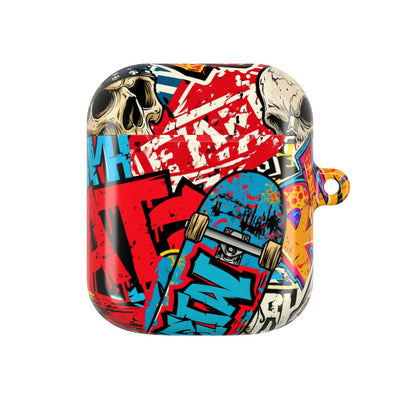 Skate Skull Riot · Hard Case for AirPods & AirPods Pro · Red