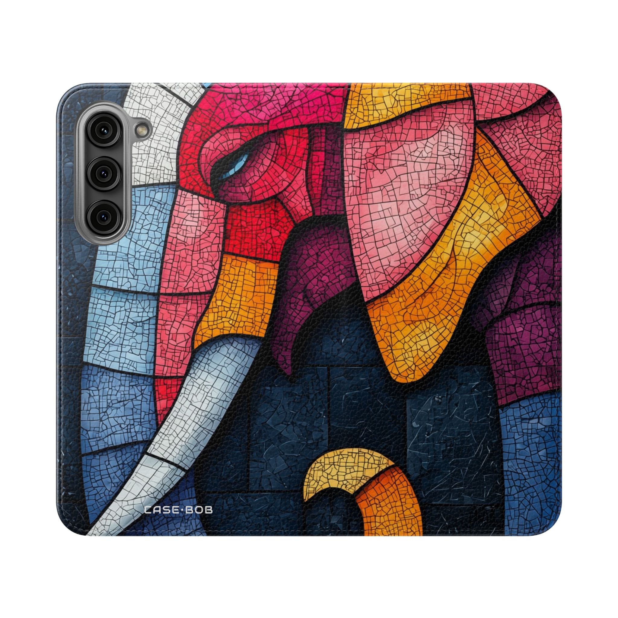 Blue Mosaic Elephant - Samsung S23+ Case - Wallet