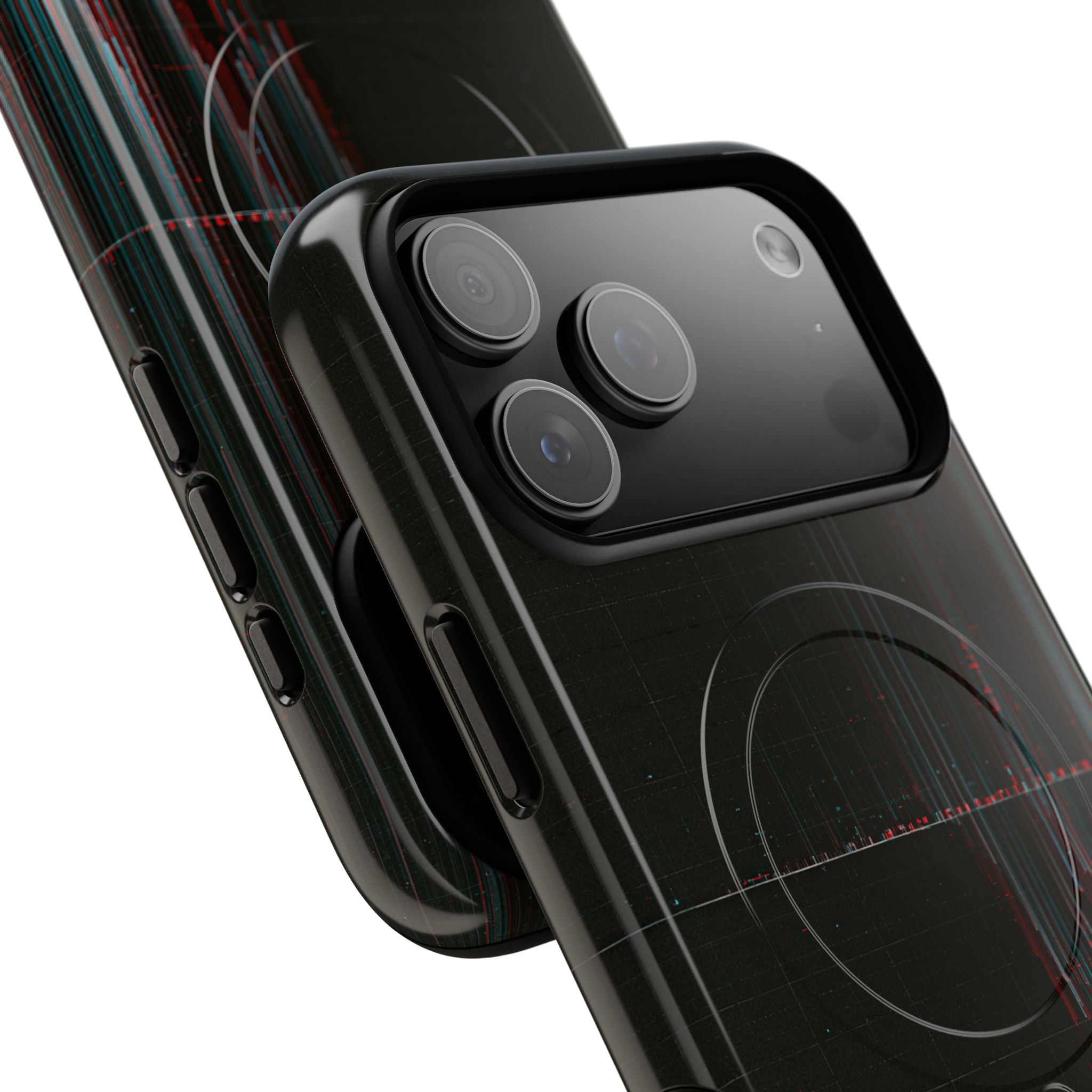 Black Tough 2.0 Magsafe Phone Case for iPhone - Corrupted Data Stream