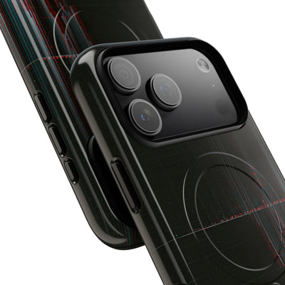 Black Tough 2.0 Magsafe Phone Case for iPhone - Corrupted Data Stream