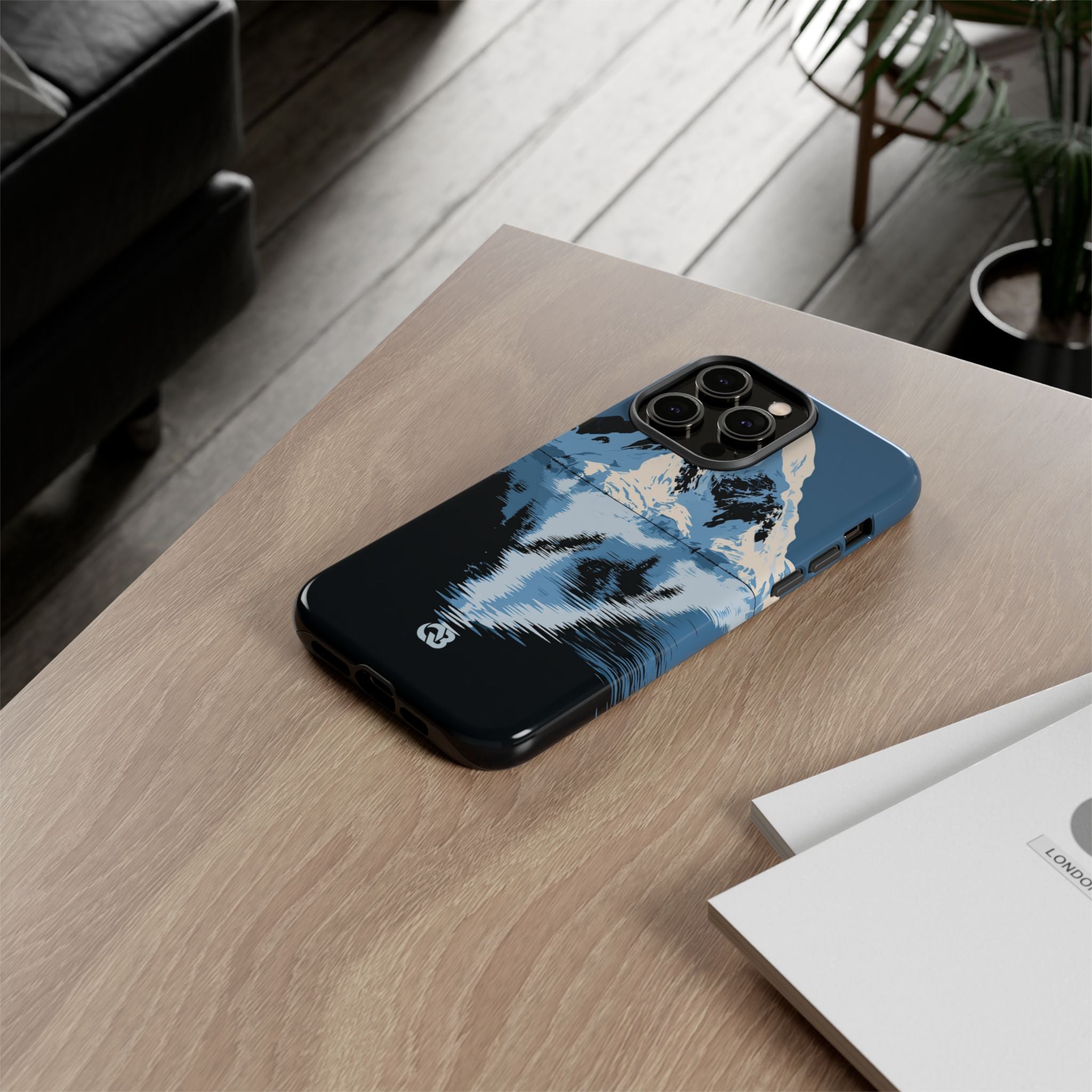 Blue Tough Phone Case for iPhone - Arctic Summit Mirror