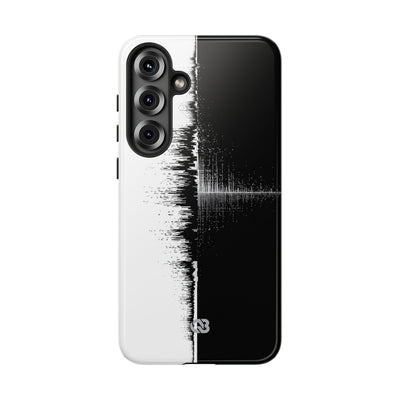 Black Tough Phone Case for Samsung - Static Signal Split