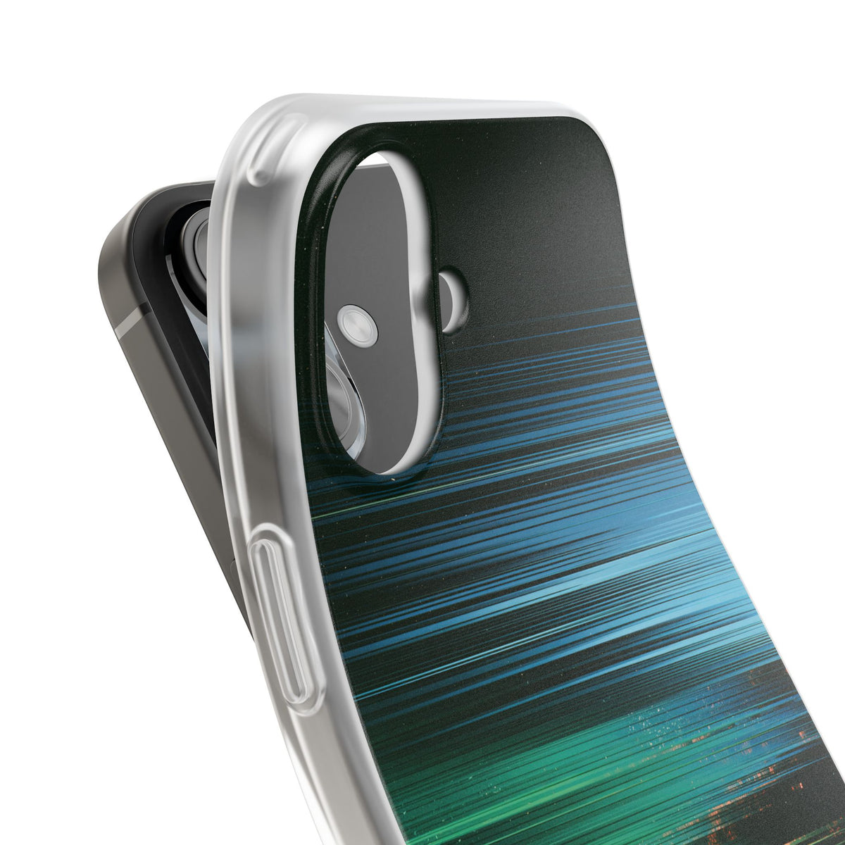 Digital Shoreline Drift · Lite Phone Case for iPhone ·  Teal