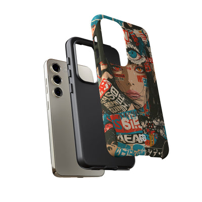 Shibuya Street Collage · Tough Phone Case for Samsung · Red