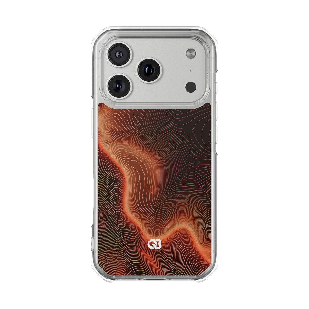 Caldera Ridge · Clear Impact Magnetic Phone Case for iPhone · Orange