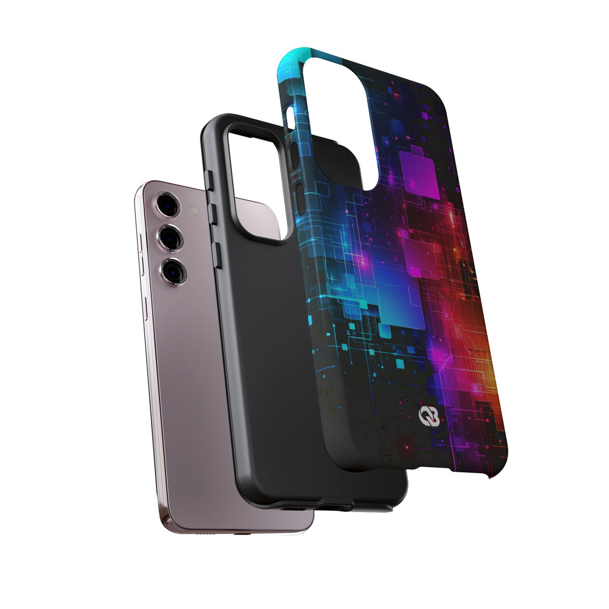 Spectral Circuit Grid · Tough Phone Case for Samsung · Black