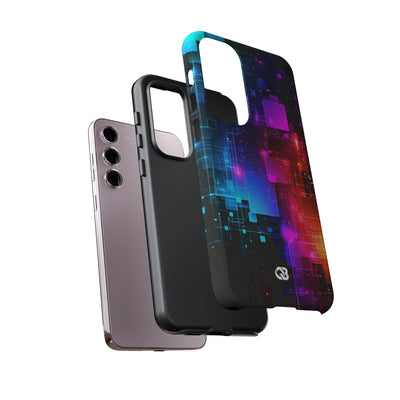 Spectral Circuit Grid · Tough Phone Case for Samsung · Black