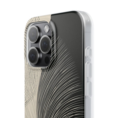 Beige Lite Phone Case for iPhone - Obsidian Cream Plume