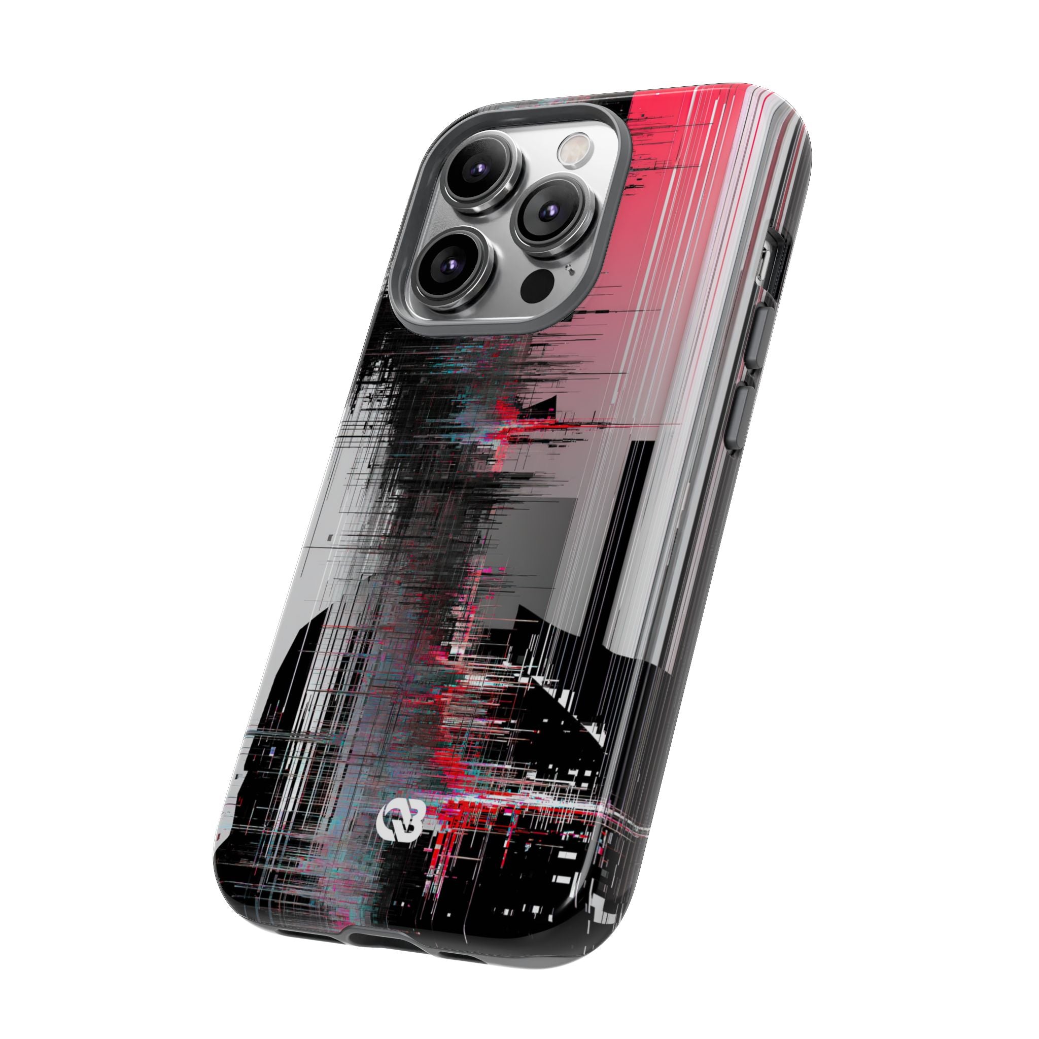 Black Tough Phone Case for iPhone - Crimson Data Leak