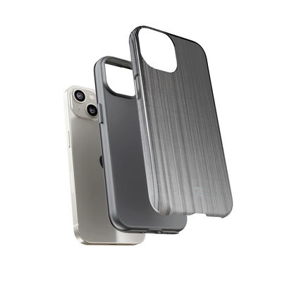 Grey Tough Phone Case for iPhone - Static Vertical Dither