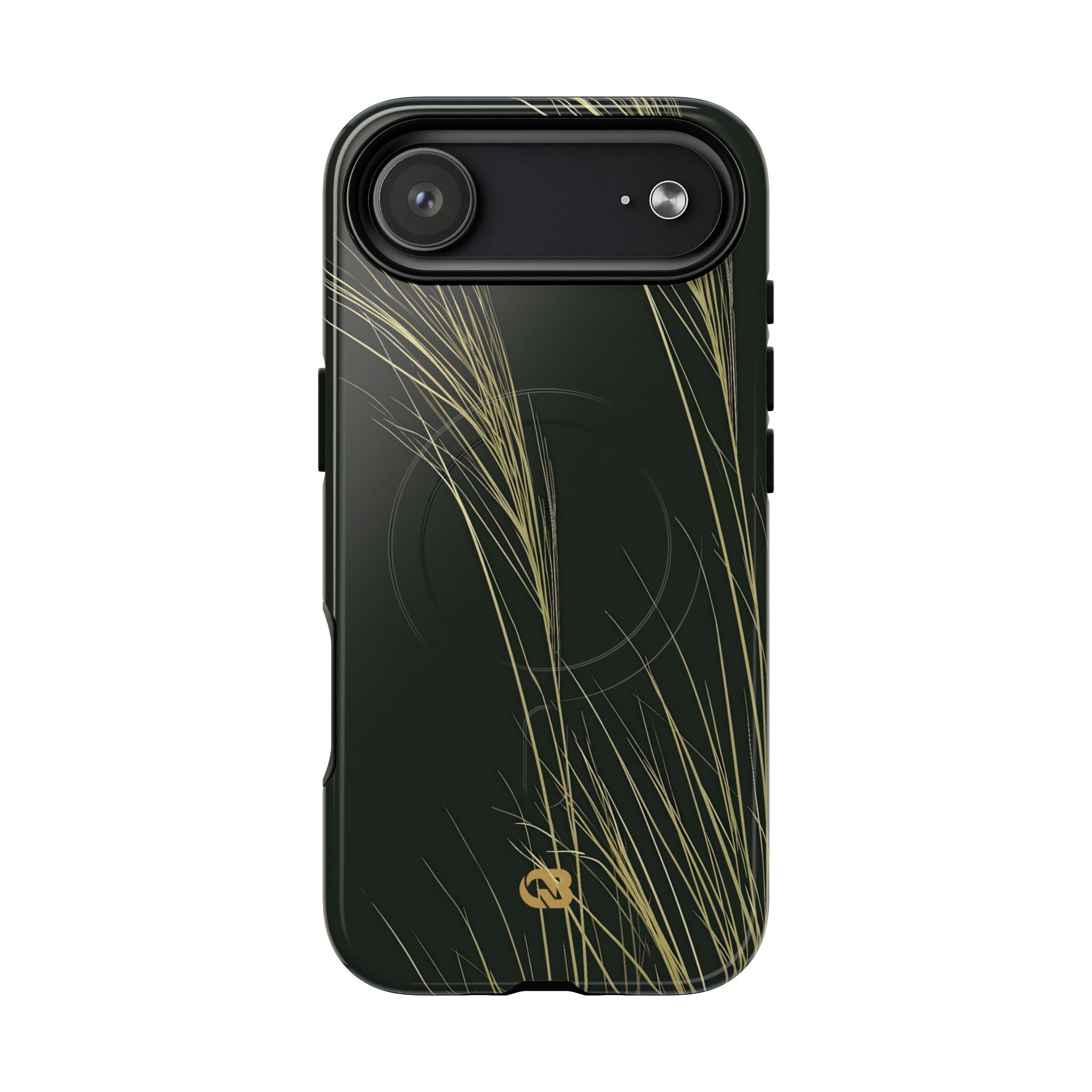 Green Tough 2.0 Magsafe Phone Case for iPhone - Midnight Gilded Grass