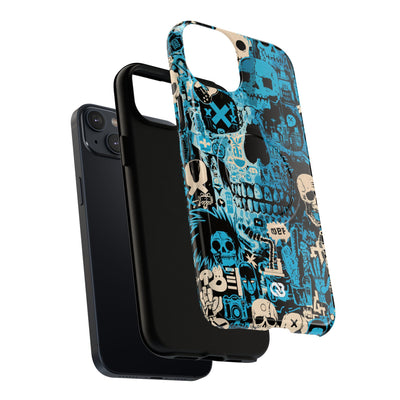 Electric Skull Graffiti · Tough 2.0 Magnetic Phone Case for iPhone · Blue