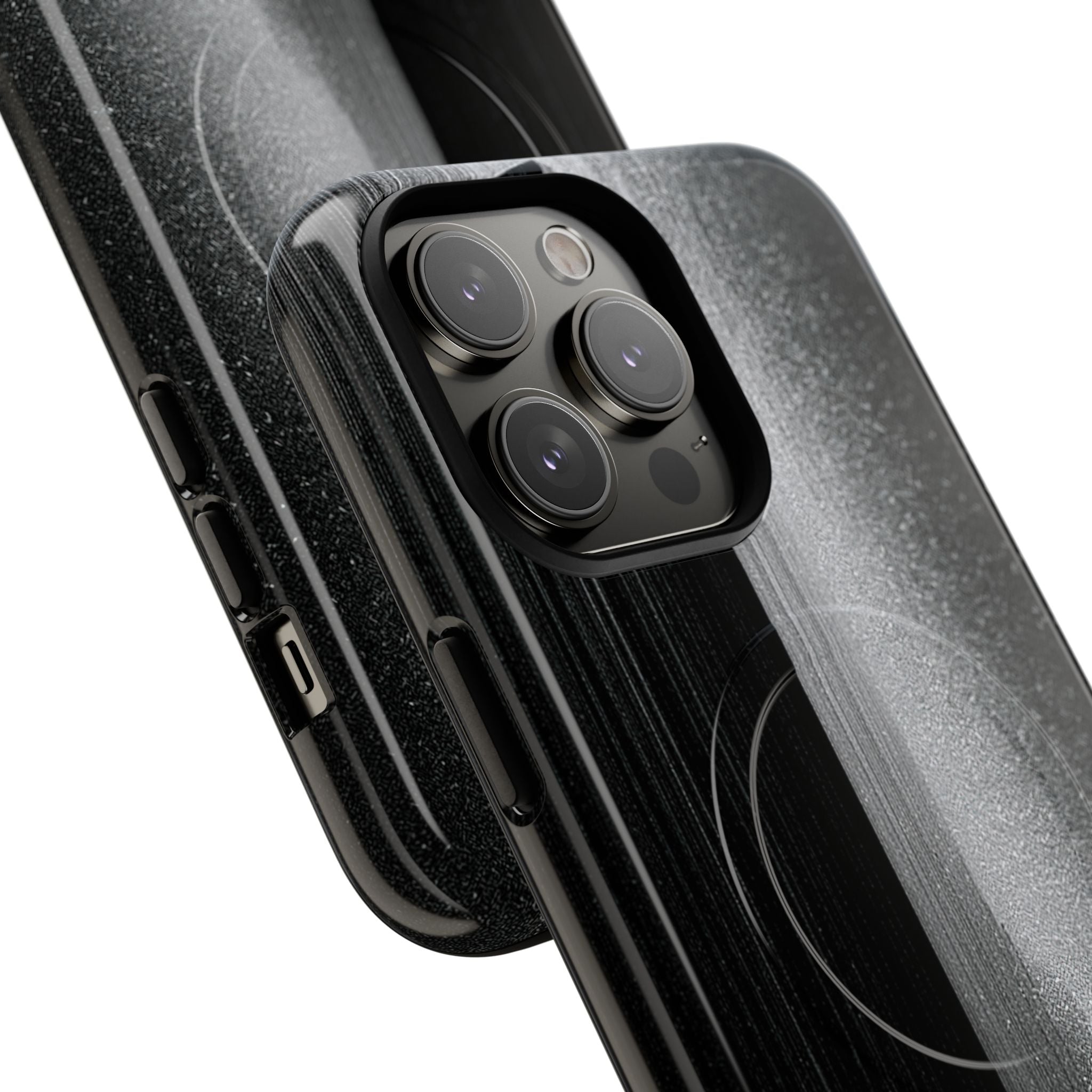 Black Tough 2.0 Magsafe Phone Case for iPhone - Brutalist Pixel Monolith