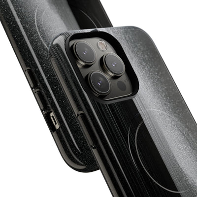 Black Tough 2.0 Magsafe Phone Case for iPhone - Brutalist Pixel Monolith