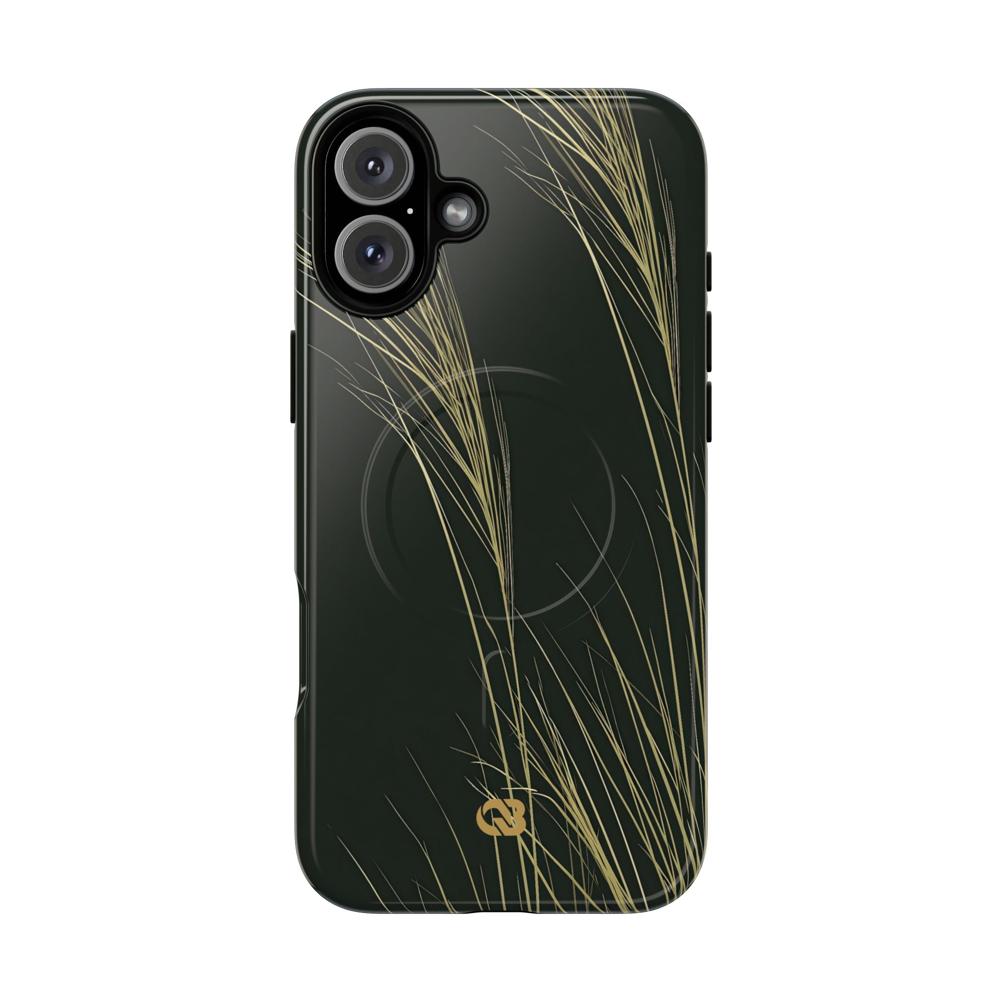 Green Tough 2.0 Magsafe Phone Case for iPhone - Midnight Gilded Grass