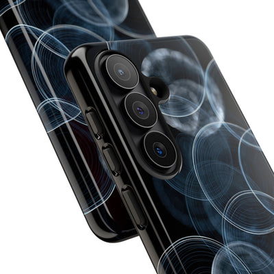 Blue Tough Phone Case for Samsung - Cyan Pulse Ripple