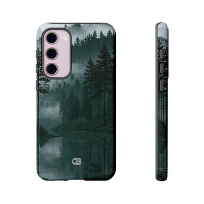 Green Tough Phone Case for Samsung - Misty Evergreen Mirror