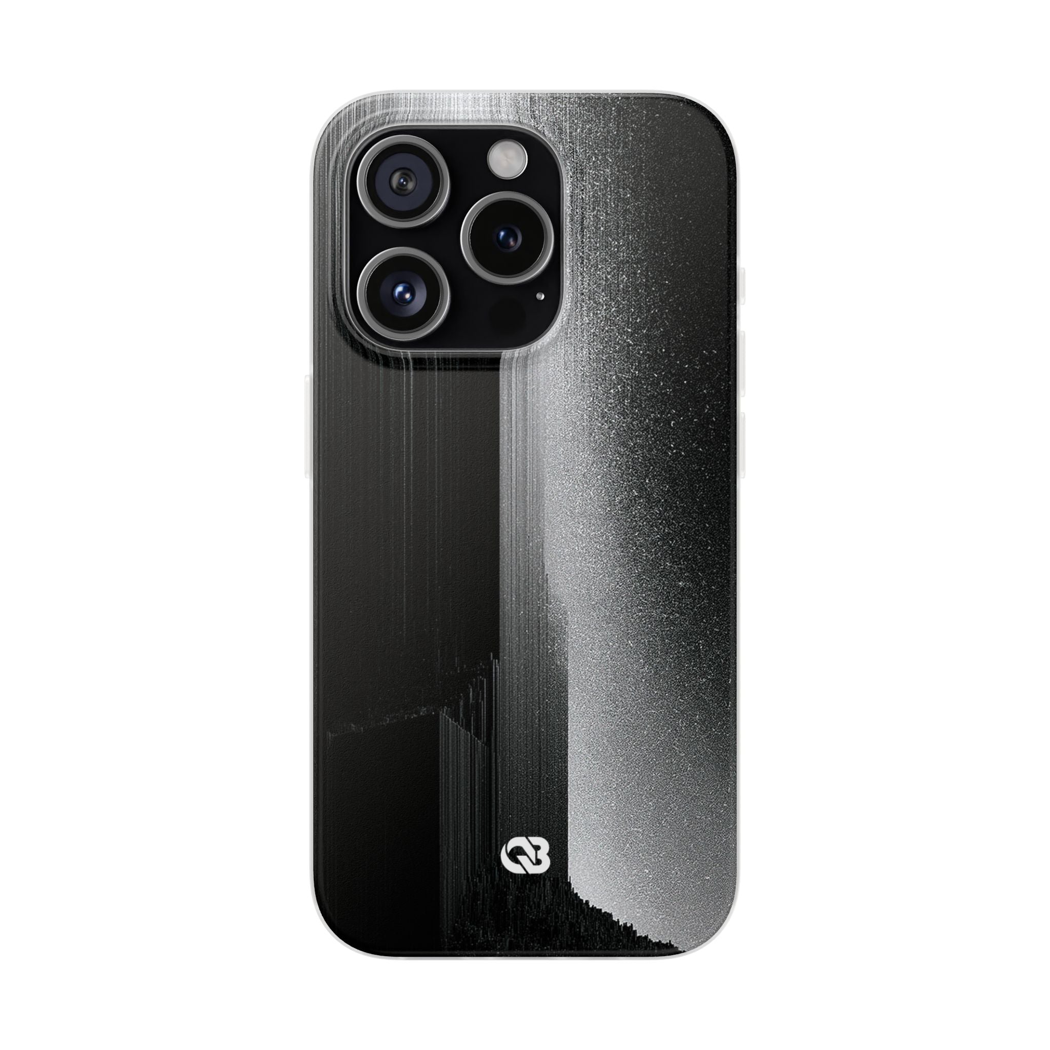 Black Lite Phone Case for iPhone - Brutalist Pixel Monolith