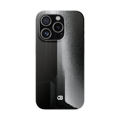 Black Lite Phone Case for iPhone - Brutalist Pixel Monolith