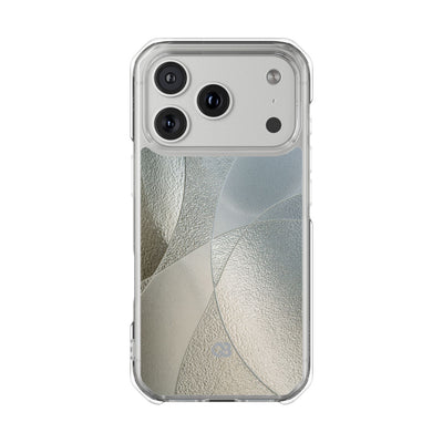 Silver Impact MagSafe Phone Case for iPhone - Frosted Silver Mosaic