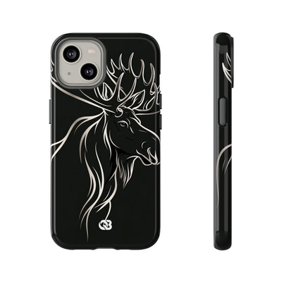 Nordic Moose Contour · Tough Phone Case for iPhone · Black