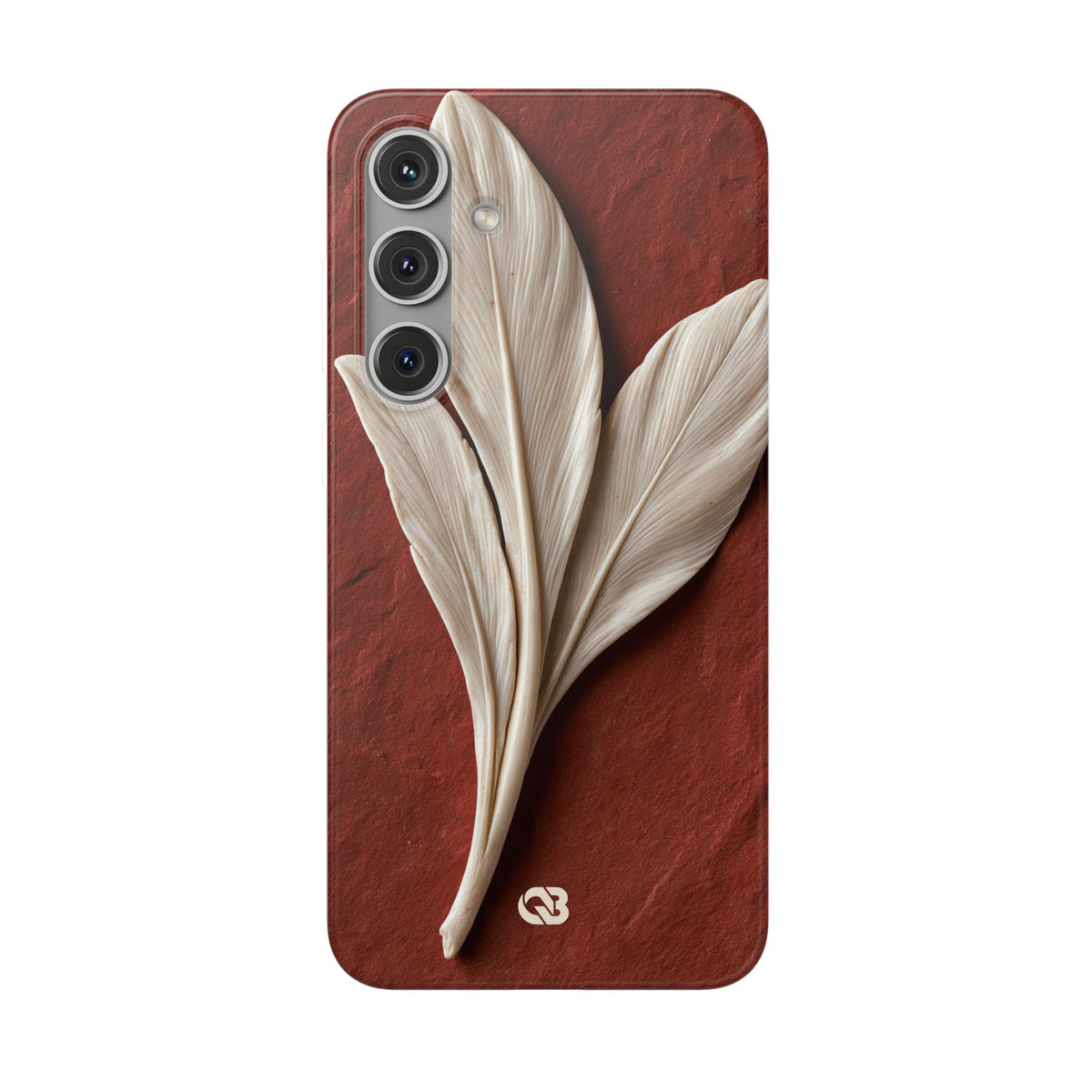 Carved Ivory Plume · Lite Phone Case for Samsung · Red