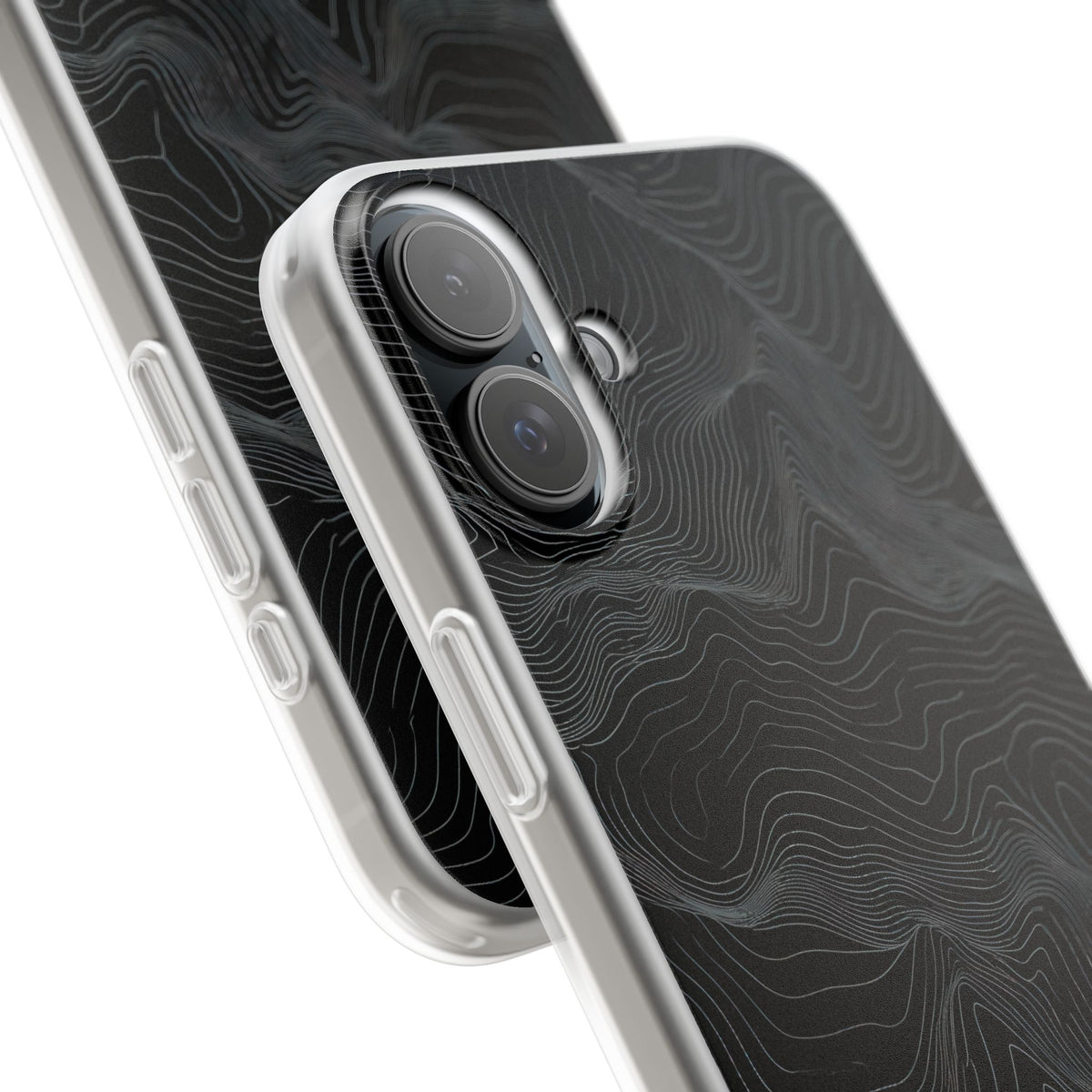 Obsidian Contour Elevation · Lite Phone Case for iPhone ·  Black