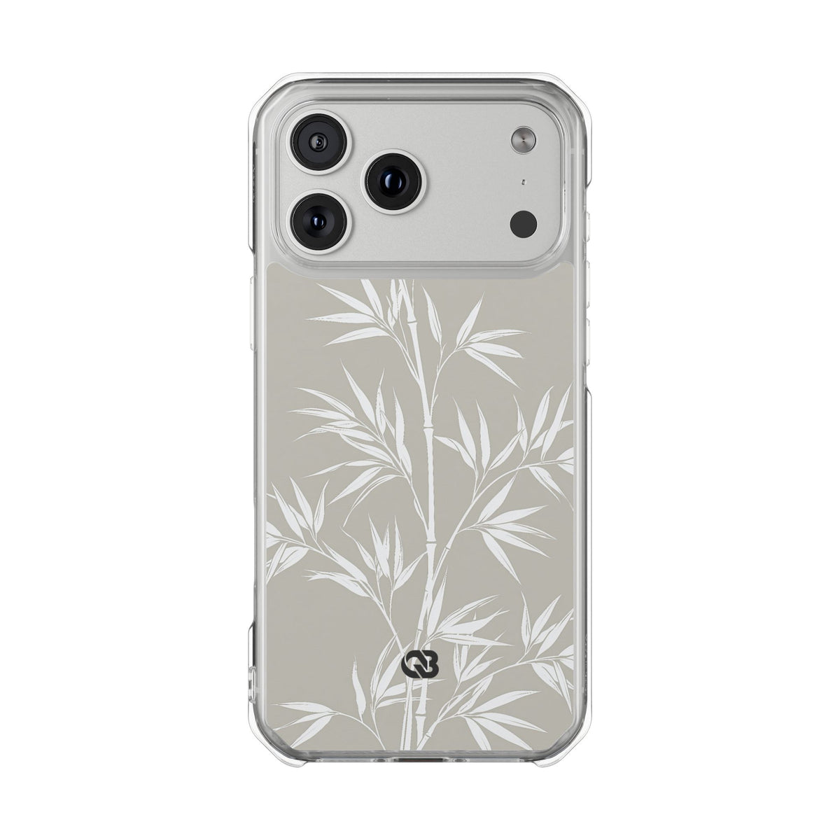 Serene Bamboo · Clear Impact Magnetic Phone Case for iPhone ·  Beige