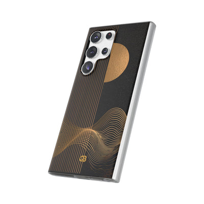 Gold Lite Phone Case for Samsung - Gilded Obsidian Dunes