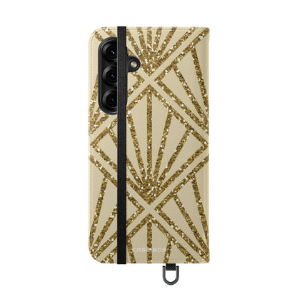 Golden Fan Sparkle - Samsung S25+ Case - Lompakko