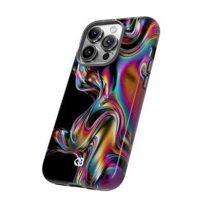 Purple Tough Phone Case for iPhone - Liquid Neon Chrome