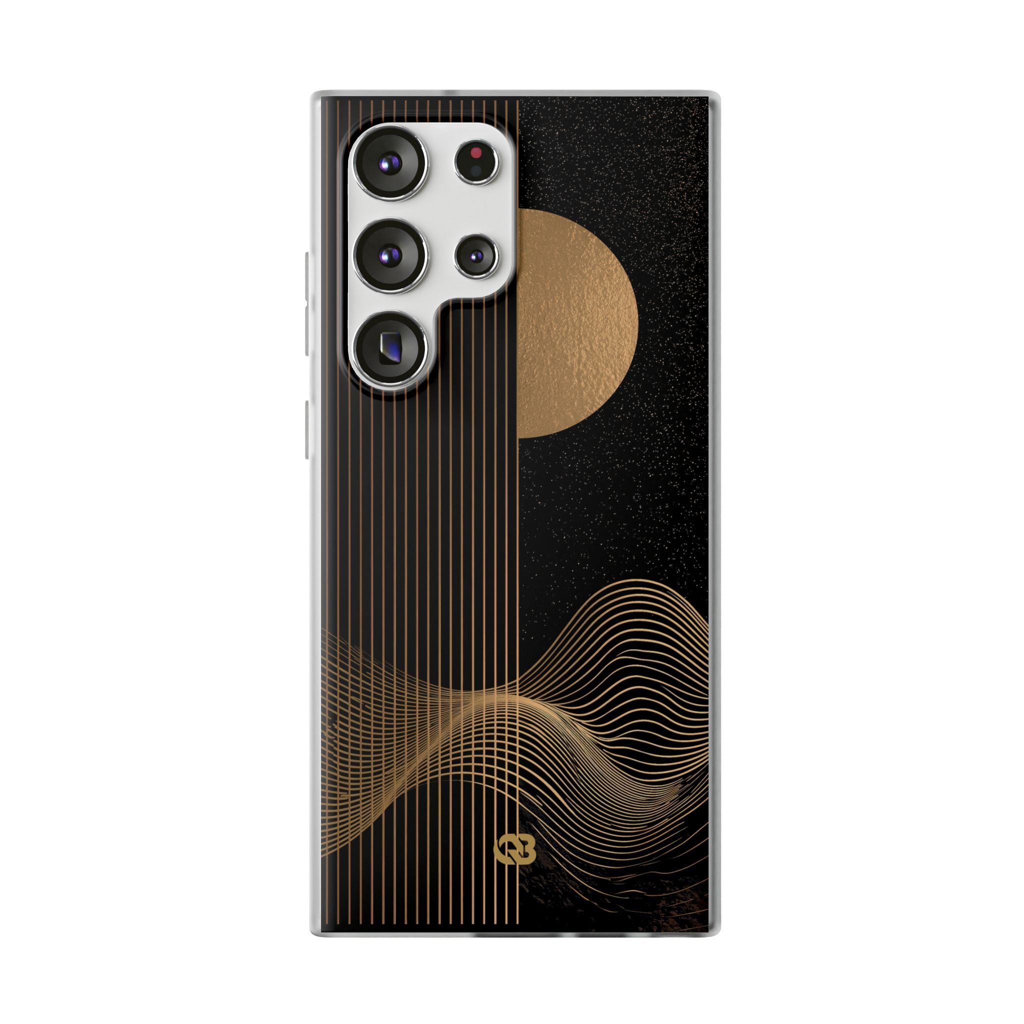 Gold Lite Phone Case for Samsung - Gilded Obsidian Dunes