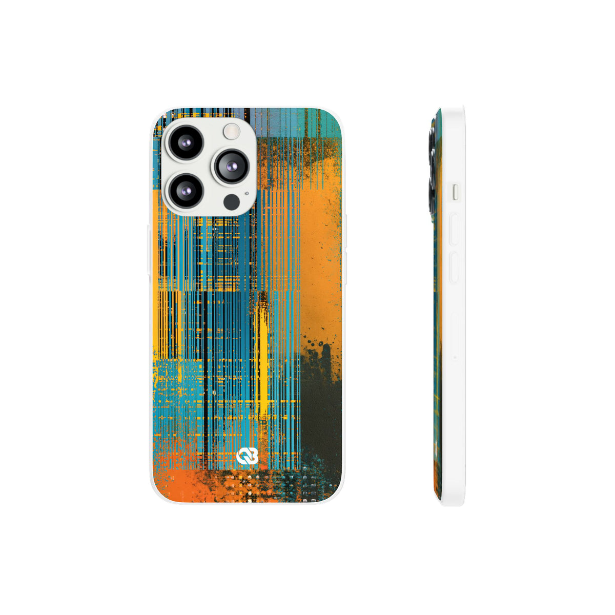 Cyber Glitch Stream · Lite Phone Case for iPhone ·  Teal