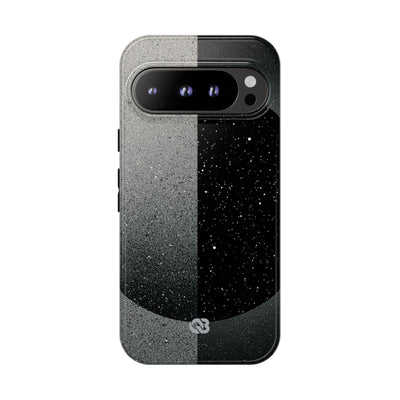 Black Tough Phone Case for Google Pixel - Lunar Static Orbit
