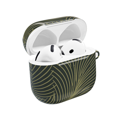 Midnight Palm Frond · Hard Case for AirPods & AirPods Pro · Green
