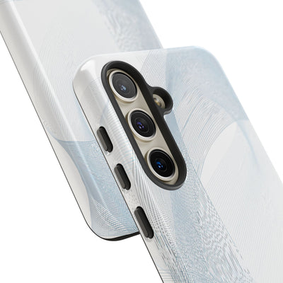 Glacial Contour Waves · Tough Phone Case for Samsung · White