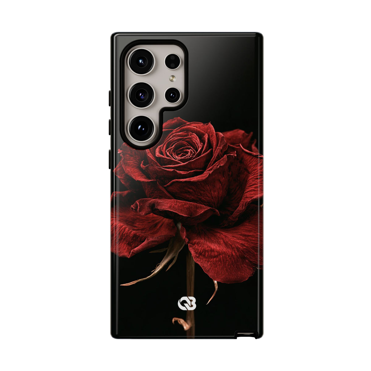 Crimson Noir Rose · Tough Phone Case for Samsung · Black