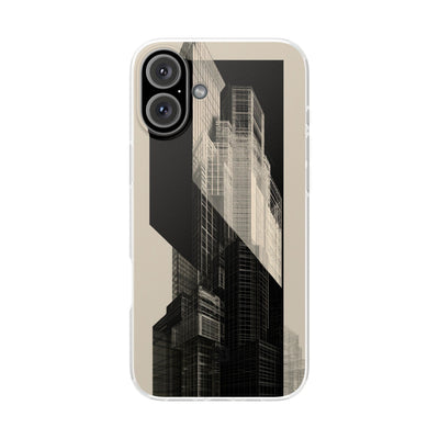 Beige Lite Phone Case for iPhone - Monolith Urban Grid