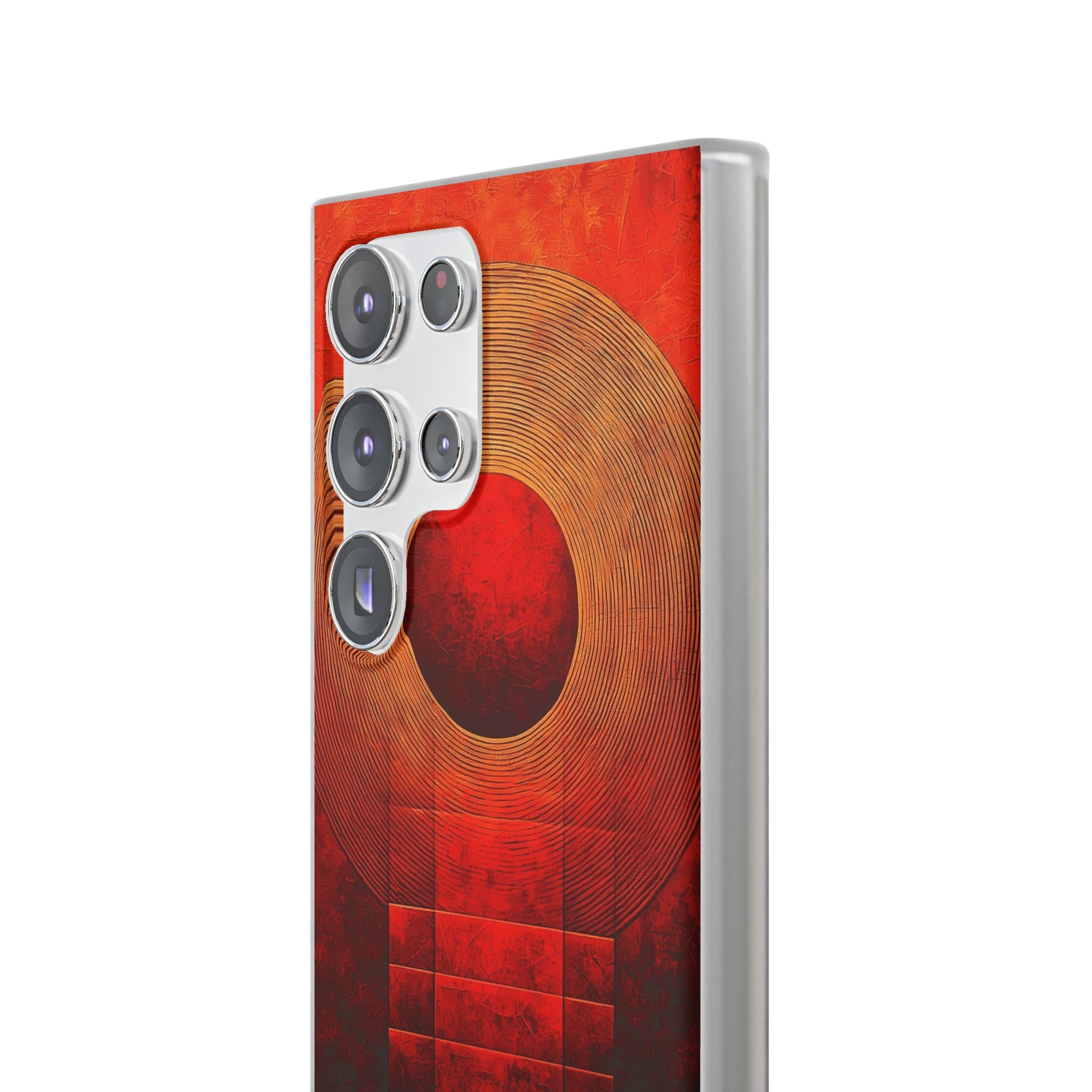 Crimson Solar Halo · Soft Phone Case for Samsung