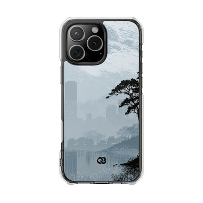Grey Impact MagSafe Phone Case for iPhone - Steel Slate Zen