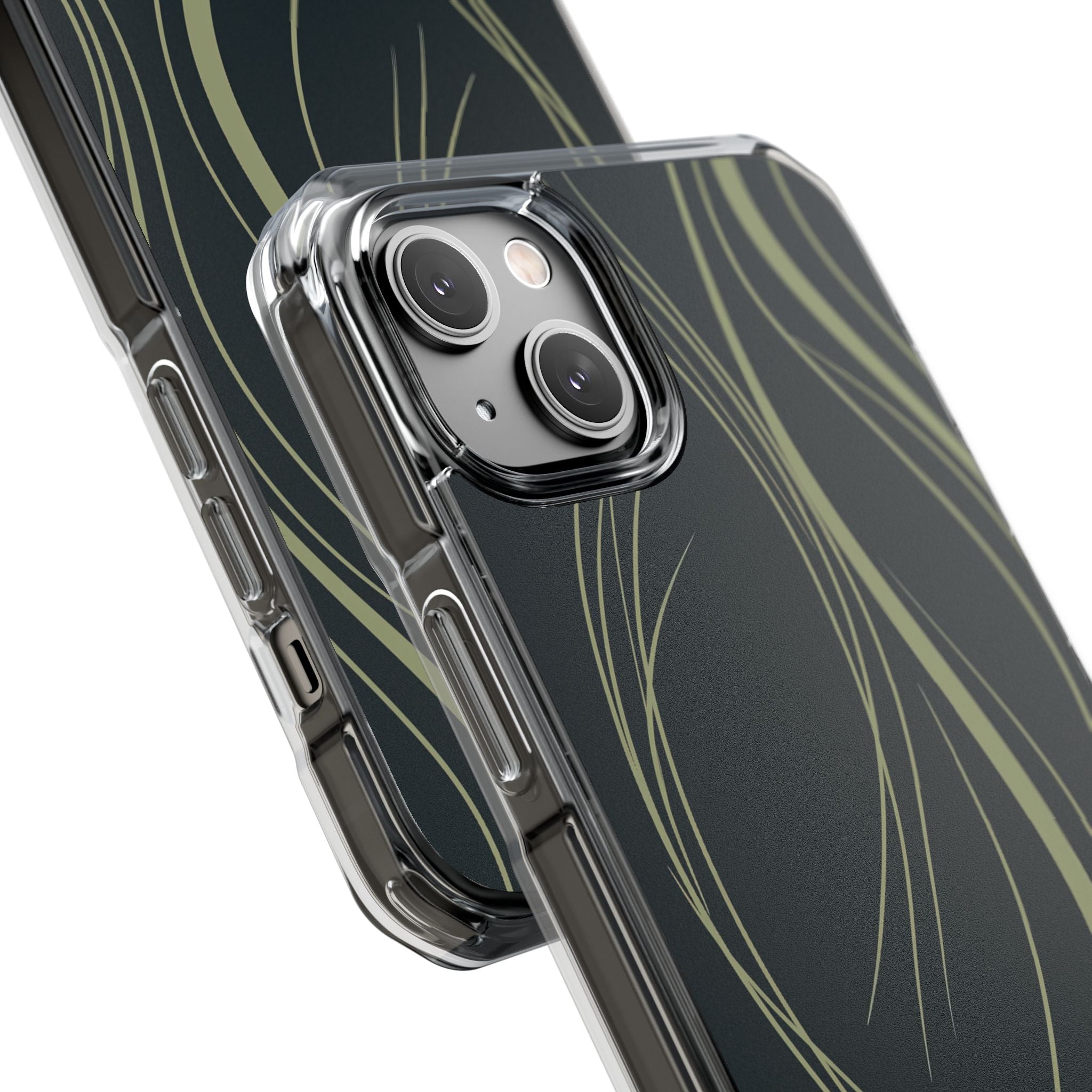Green Impact MagSafe Phone Case for iPhone - Obsidian Sage Flow