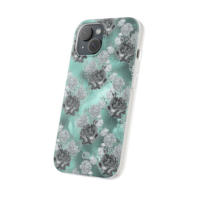 Frost Mint Floral · Soft Coque de téléphone pour iPhone
