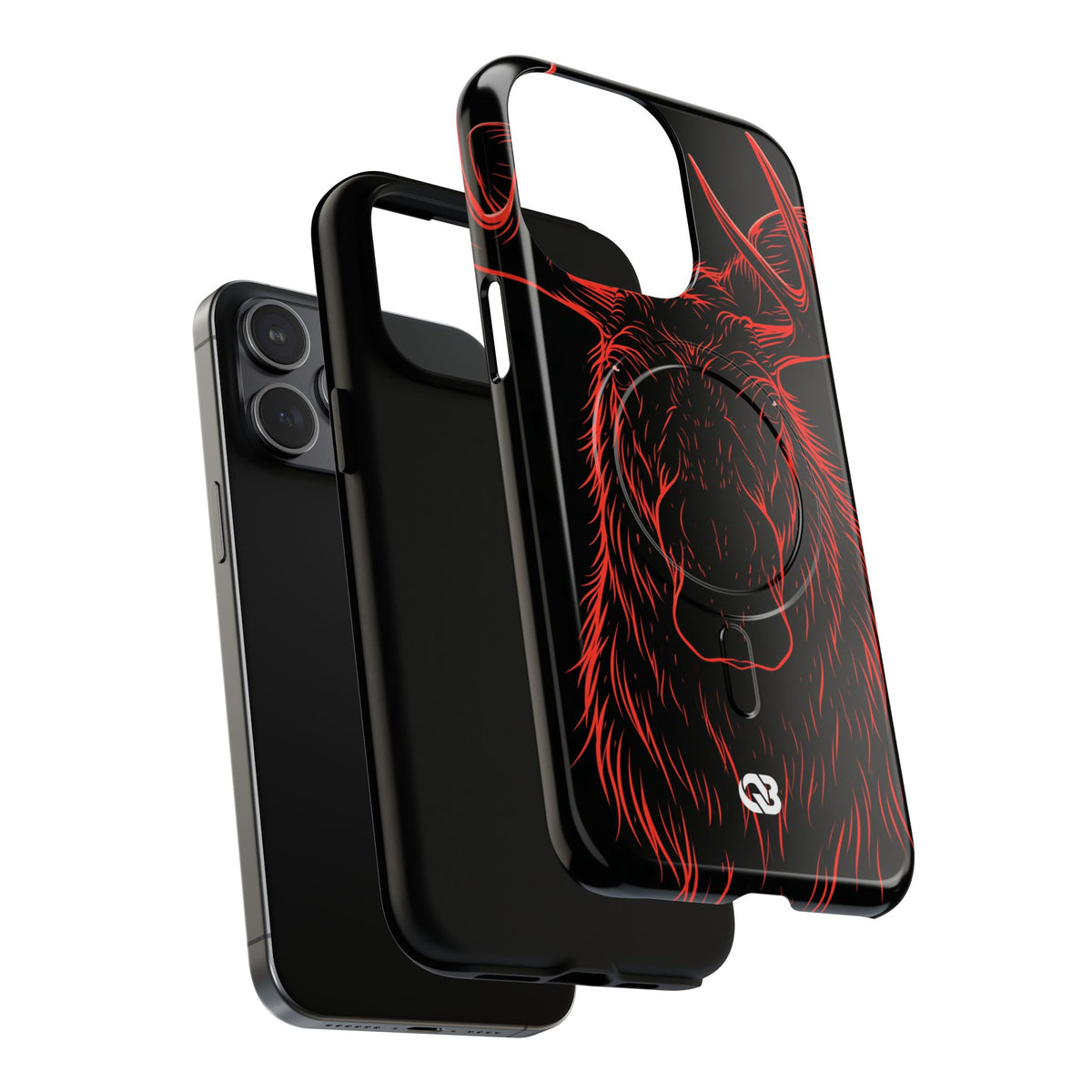 Crimson Horizon Moose · Tough 2.0 Magnetic Phone Case for iPhone · Black