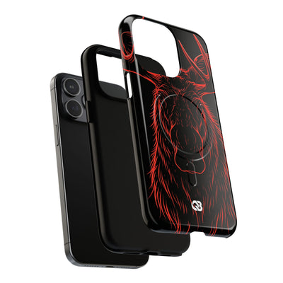 Crimson Horizon Moose · Tough 2.0 Magnetic Phone Case for iPhone · Black