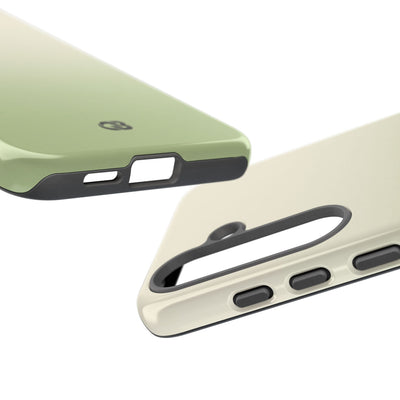 Green Tough Phone Case for Samsung - Bone Sage Fade