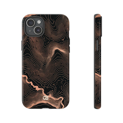 Mesa Elevation Contour · Tough Phone Case for iPhone · Black