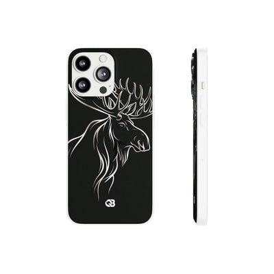 Nordic Moose Contour · Lite Phone Case for iPhone ·  Black