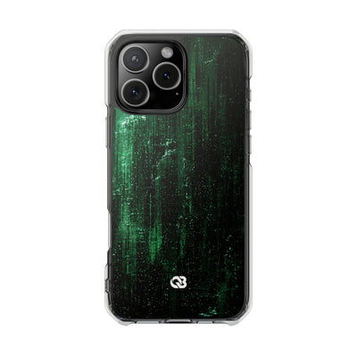 Emerald Void · Clear Impact Magnetic Phone Case for iPhone ·  Green