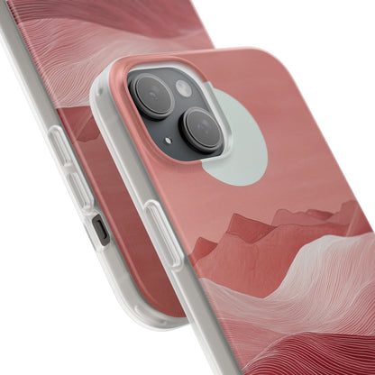 White Orb Dunes iPhone 15 Plus Case - Soft