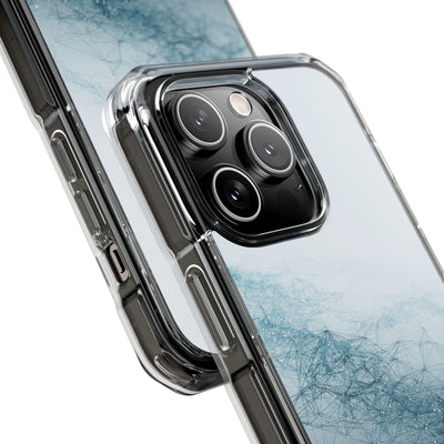 Teal Impact MagSafe Phone Case for iPhone - Cyan Vector Lattice